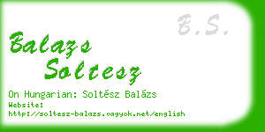 balazs soltesz business card